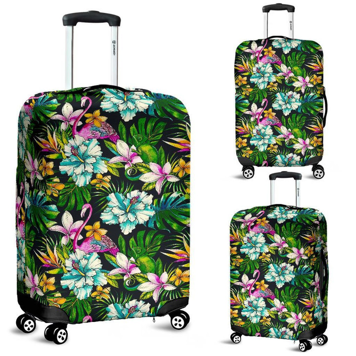 Alohawaii Accessory - Animals And Tropical Flowers Luggage Cover