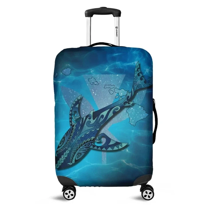 Alohawaii Accessory - Hawaii Map Kanaka Galaxy Shark Luggage Covers