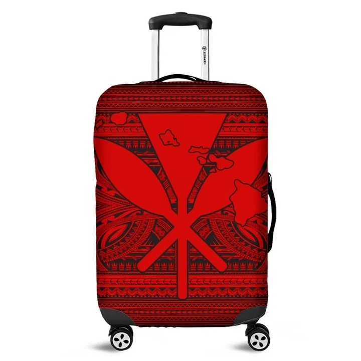 Alohawaii Accessory - Hawaiian Kanaka Polynesian Tribal Luggage Covers Reggae Color Red