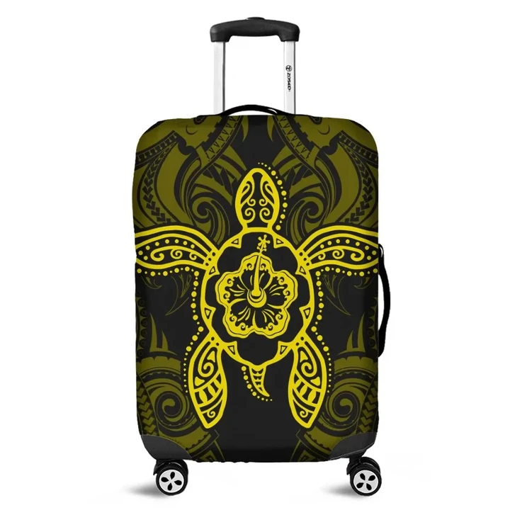 Alohawaii Accessory - Hawaii Turtle Fixed Yellow Luggage Covers