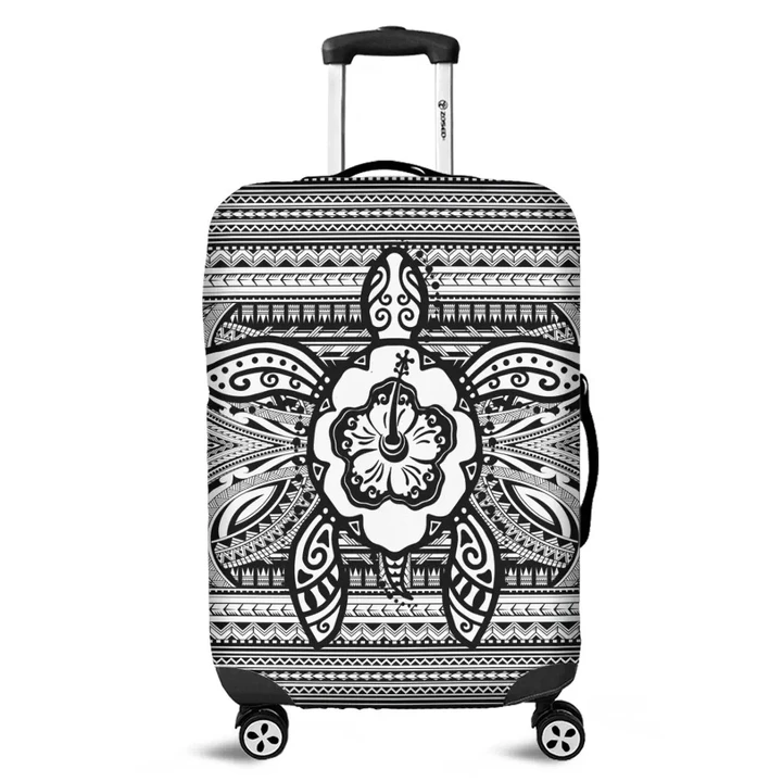 Alohawaii Accessory - Hawaiian Turtle Polynesian Tribal Luggage Covers White