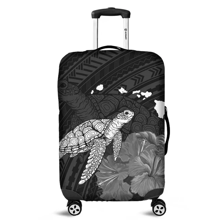Alohawaii Accessory - Hawaii Polynesian Hibiscus Turtle Map Luggage Covers