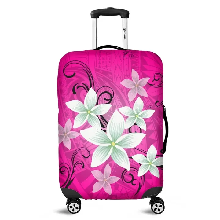 Alohawaii Accessory - Hawaiian Plumeria Polynesian Luggage Covers - Pink