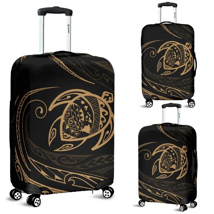 Alohawaii Accessory - Hawaii Turtle Luggage Covers - Gold - Frida Style