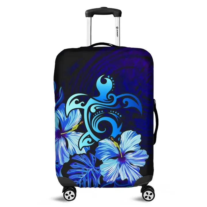 Alohawaii Accessory - Hawaiian Hibiscus Tropical Deep Ocean Turtle Sea Luggage Covers