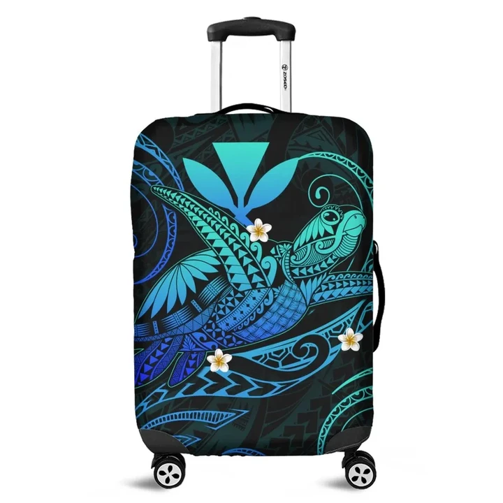 Alohawaii Accessory - Hawaii Turtle Polynesian Luggage Covers - Nane Style Turquoise
