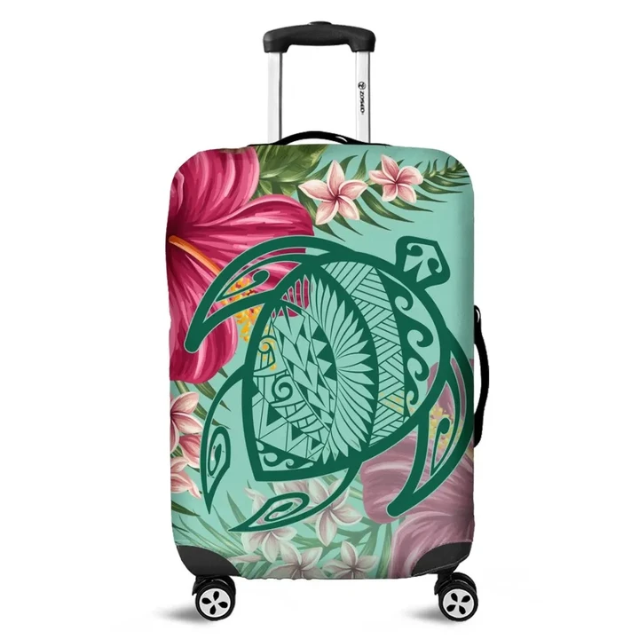 Alohawaii Accessory - Hawaii Turtle Hibiscus Plumeria Luggage Covers - Hug Style