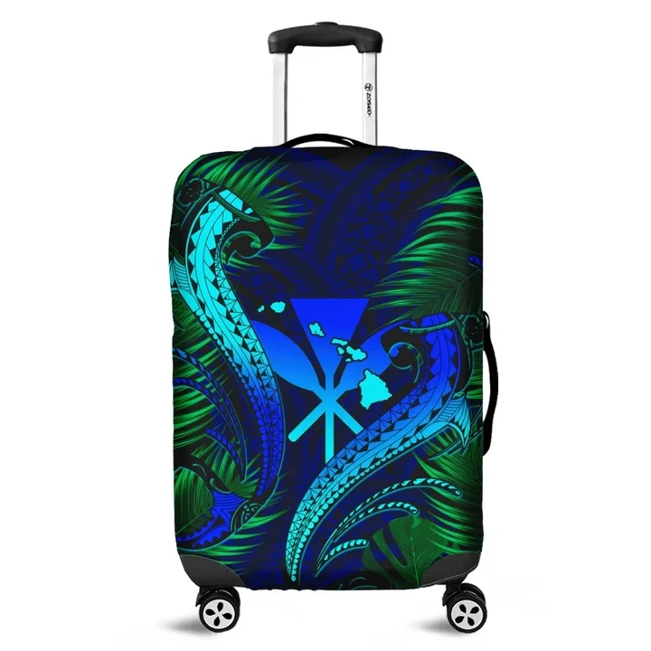Alohawaii Accessory - Hawaii Shark Polynesian Tropical Luggage Covers - Blue