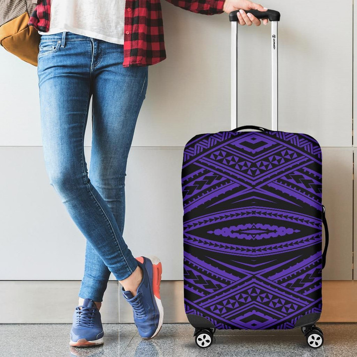 Alohawaii Accessory - Polynesian Tatau Violet Luggage Covers