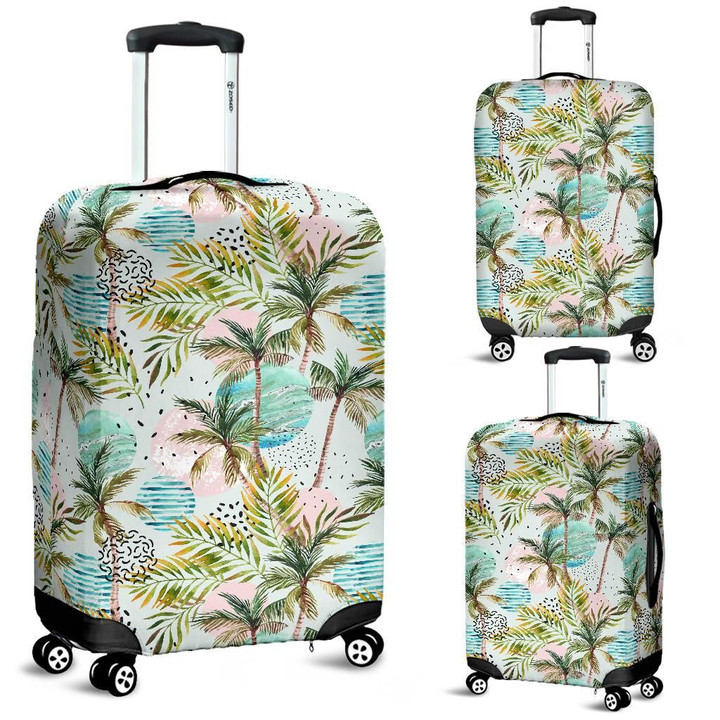 Alohawaii Accessory - Hawaii Vintage Tropical Jungle Leaves Orchid Bird Luggage Cover