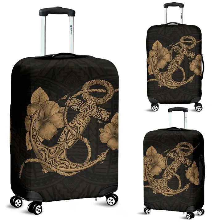 Alohawaii Accessory - Anchor Gold Poly Tribal Luggage Covers