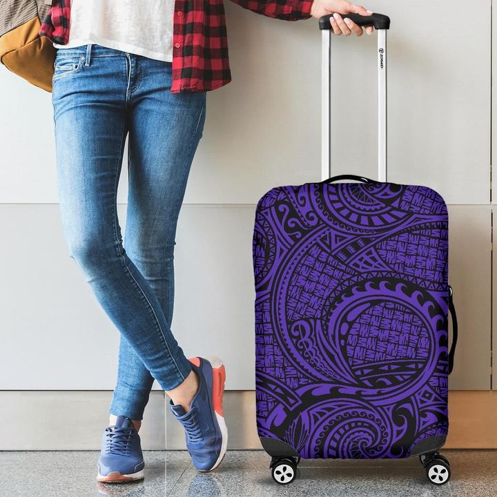Alohawaii Accessory - Polynesian Maori Lauhala Violet Luggage Covers