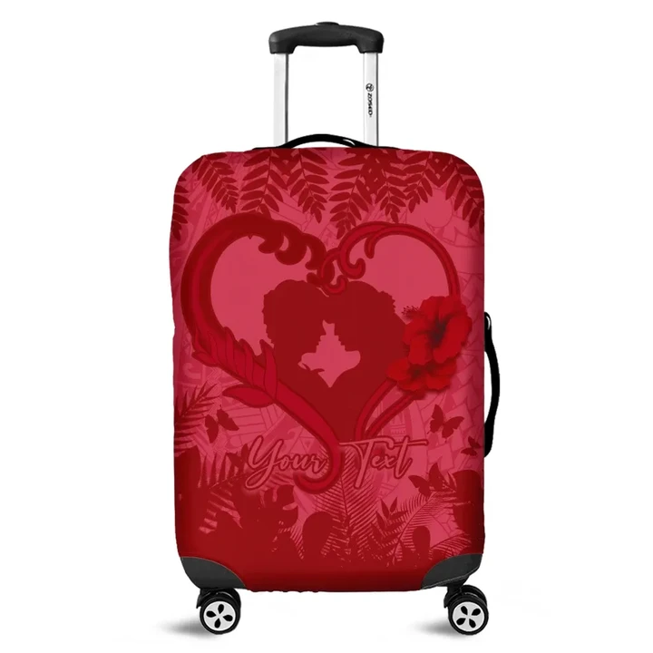 Alohawaii Accessory - (Personalized) Hawaiian Lover Valentine's Day Luggage Cover - LOV Style