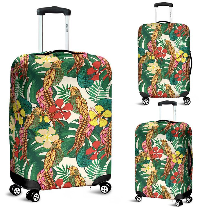 Alohawaii Accessory - Hawaii Tropical Leaves Flowers And Birds Floral jungle Luggage Cover