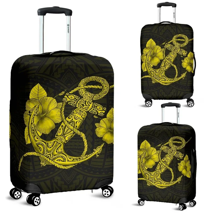 Alohawaii Accessory - Anchor Yellow Poly Tribal Luggage Covers
