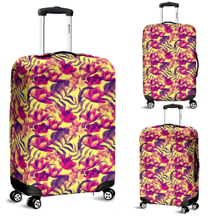 Alohawaii Accessory - Hawaii Seamless Tropical Flower Plant Pattern Background Luggage Cover