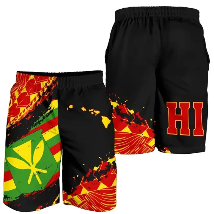 Alohawaii Short - Kanaka Flag Polynesian Shorts - Nora Style