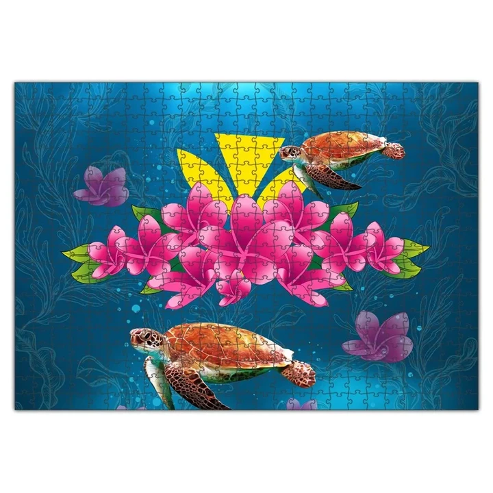 Alohawaii Puzzle - Hawaiian Plumeria Kanaka Turtle Sea Polynesian Puzzle