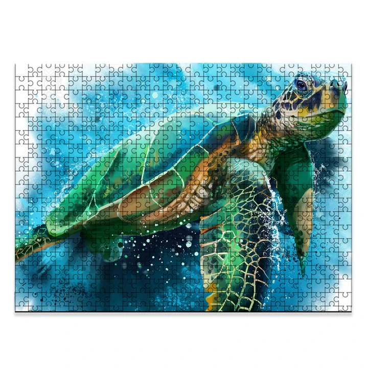 Alohawaii Puzzle - Hawaii Beach Sea Turtle Swimming Jigsaw Puzzle