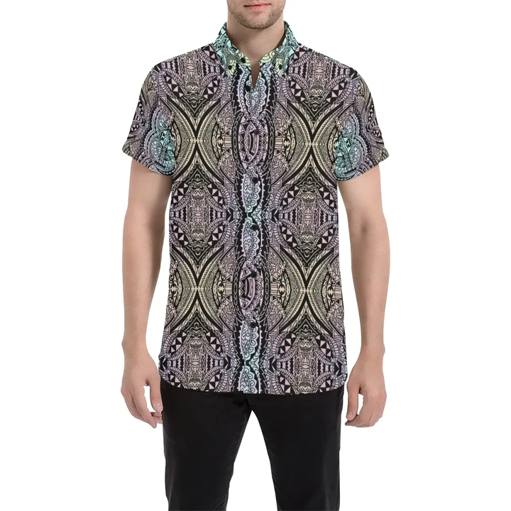 Alohawaii Shirt - Polynesian Short Sleeve Shirt Blur