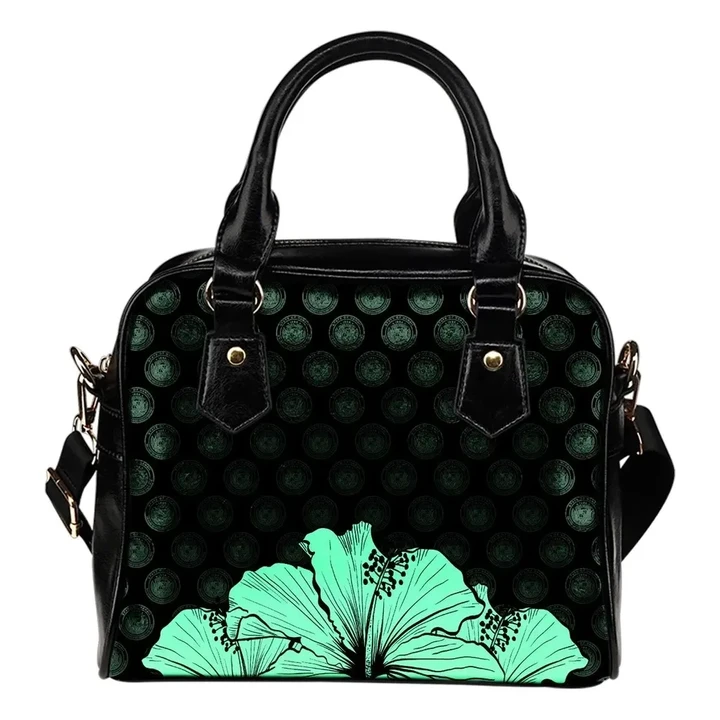 Alohawaii Bag - Hawaii Hibiscus Shoulder Handbag Turquoise - Rich Style