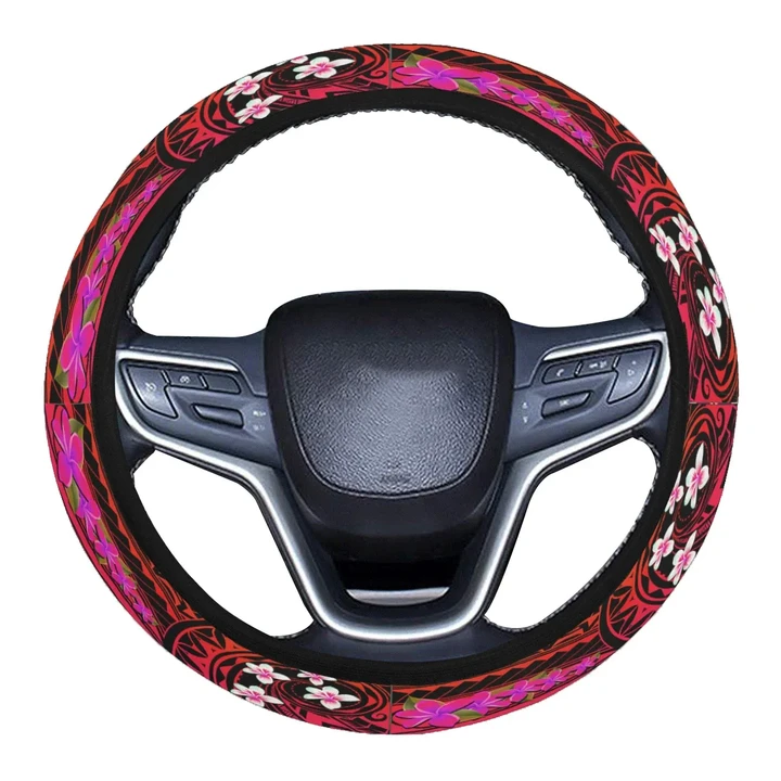 Alohawaii Accessory - Hawaii Plumeria Polynesian Steering Wheel Covers - Hope - Purple