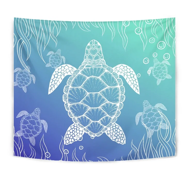 Alohawaii Tapestry - Turtle Blur Background Tapestry