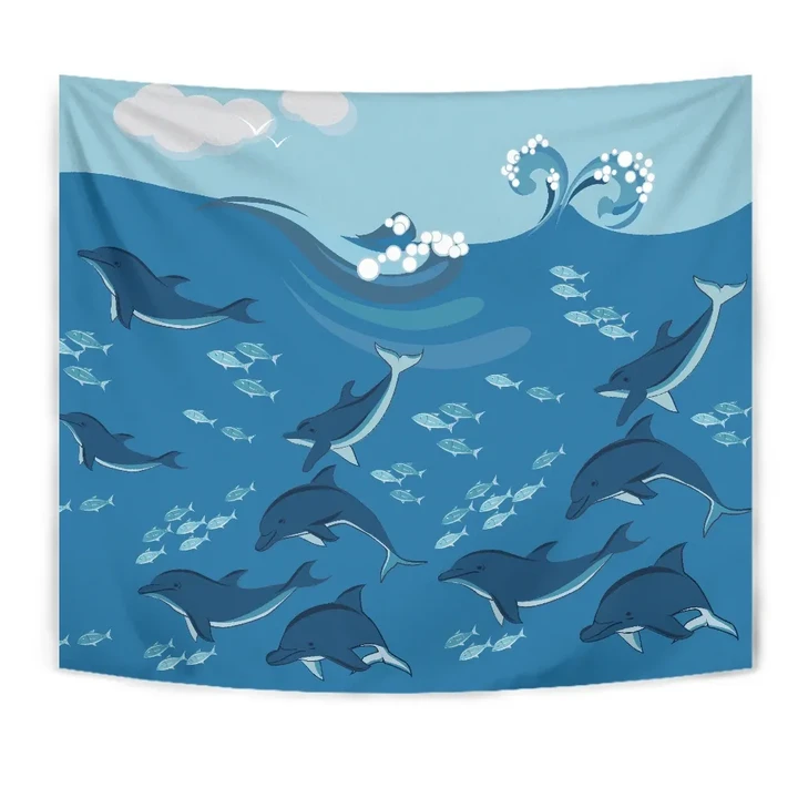 Alohawaii Tapestry - Dolphin And Sea Tapestry