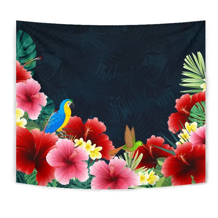 Alohawaii Tapestry - Forest Hibiscus Tapestry
