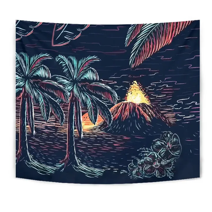 Alohawaii Tapestry - Night On The Land Tapestry