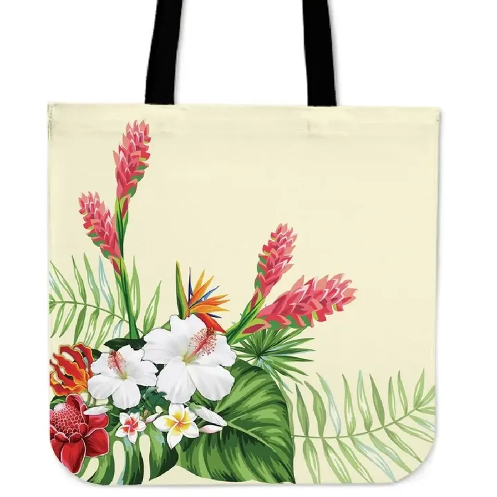 Alohawaii Bag - Wonderful Hibiscus Flower Tote Bag - AH - J1