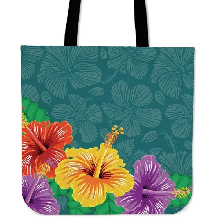 Alohawaii Bag - Hawaii Hibiscus More Color Tote Bag - AH - J1