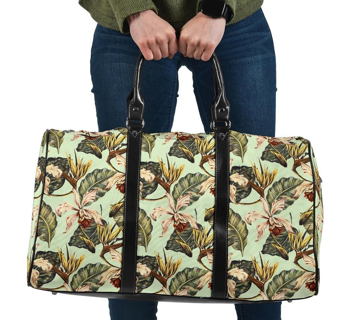 Alohawaii Bag - Hawaii Vintage Tropical  Jungle Leaves Orchid Bird Hawaii Travel Bag