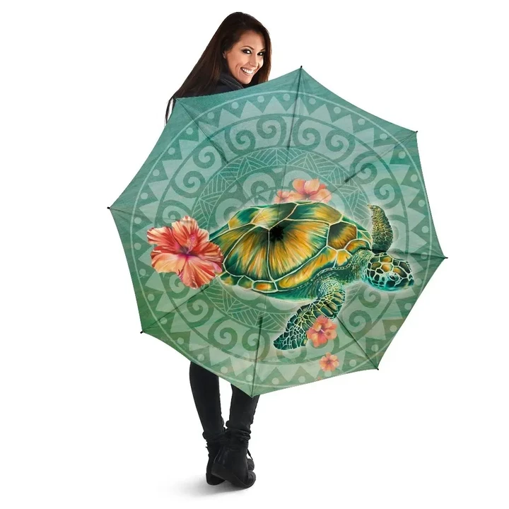 Alohawaii Umbrella - Hibiscus Turtle Swimming Umbrella