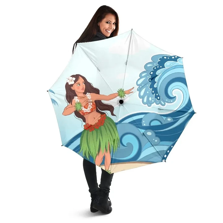 Alohawaii Umbrella - Hula Dance Cartoon Umbrella