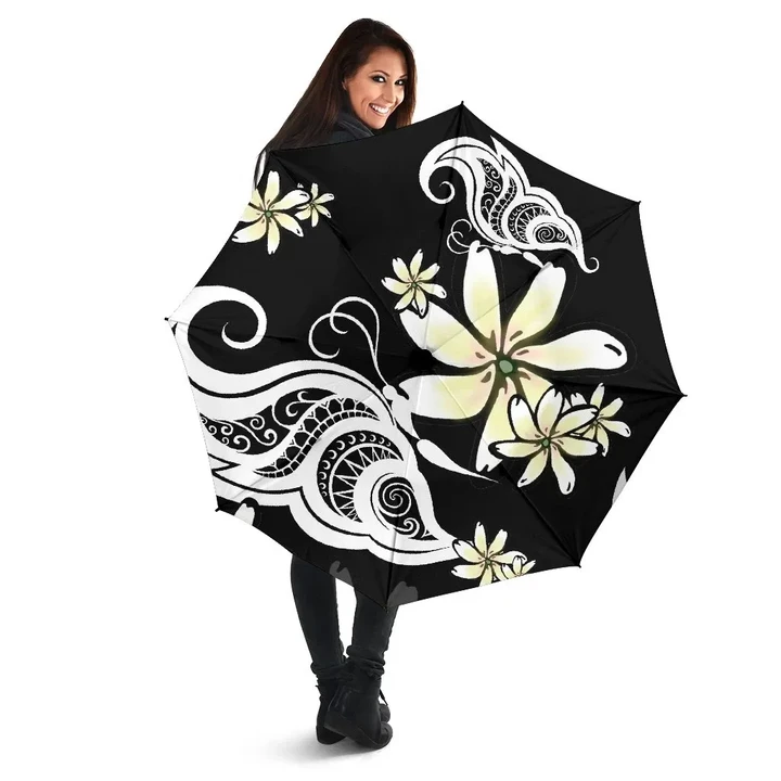 Alohawaii Umbrella - Plumeria Butterfly Umbrella