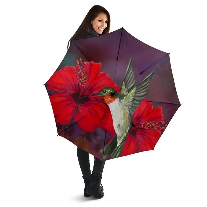 Alohawaii Umbrella - Hibiscus Hummingbird Umbrella