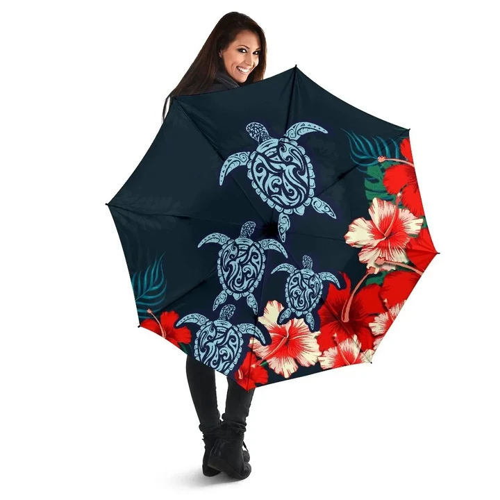 Alohawaii Umbrella - Hibiscus And Turtle Skillful Umbrella