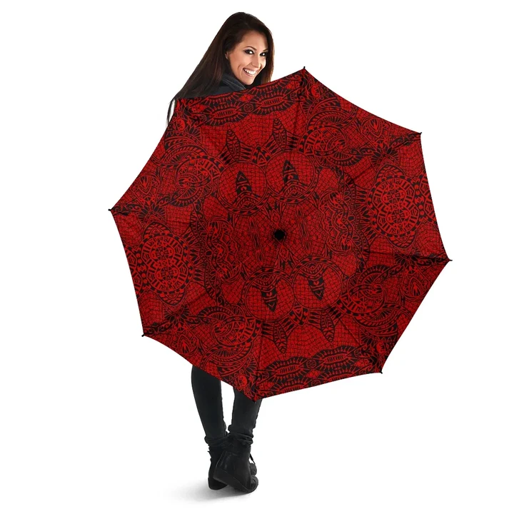 Alohawaii Umbrella - Polynesian Tribal Umbrella Red