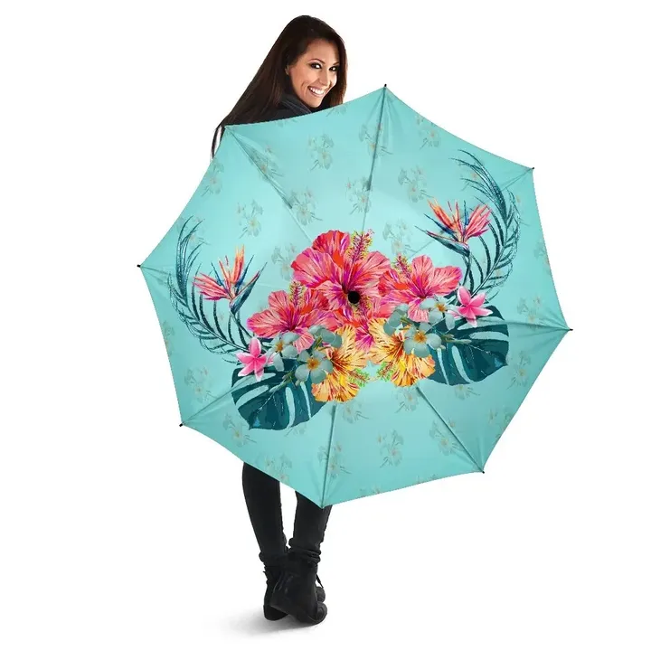 Alohawaii Umbrella - Flower Hibiscus Plumeria Centre Umbrella