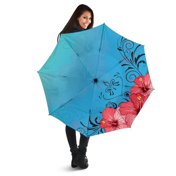 Alohawaii Umbrella - Hibiscus Flower Red Umbrella