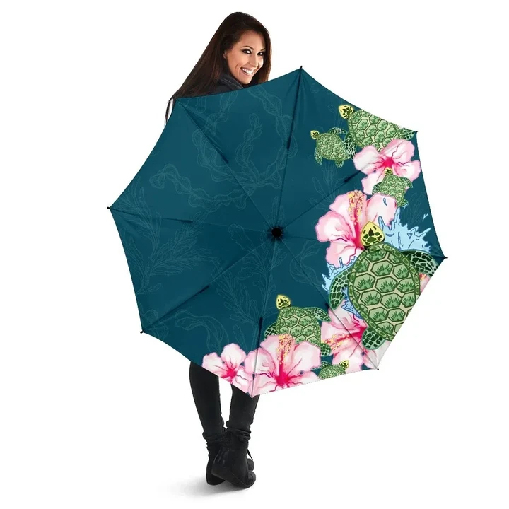 Alohawaii Umbrella - Hibiscus Turtle Dance Umbrella