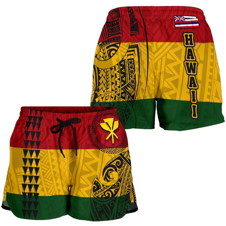 Alohawaii Short - Hawaii Kanaka Flag Polynesian Women's Shorts Ver 2.0