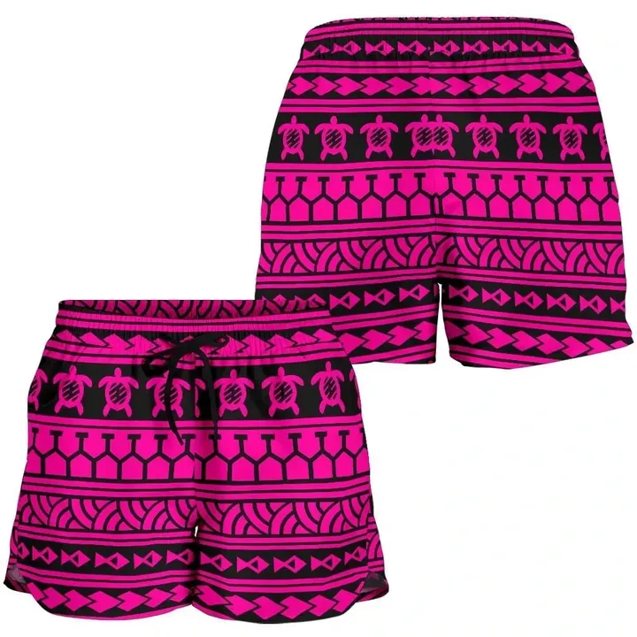 Alohawaii Short - Polynesian Tattoo Tribal Pink Women's Short