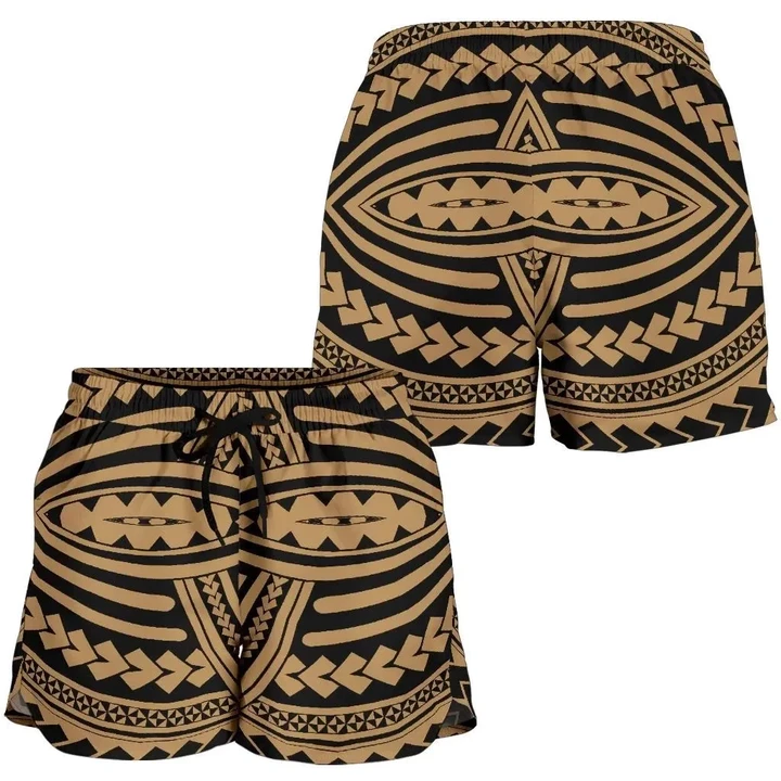 Alohawaii Short - Polynesian Seamless Gold Women's Short