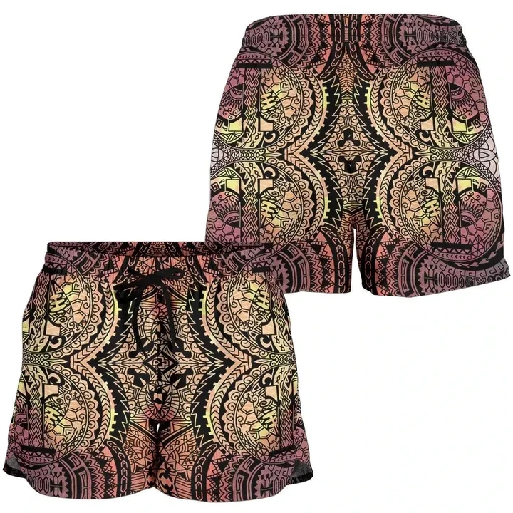 Alohawaii Short - Polynesian Symmetry Brown Women's Short