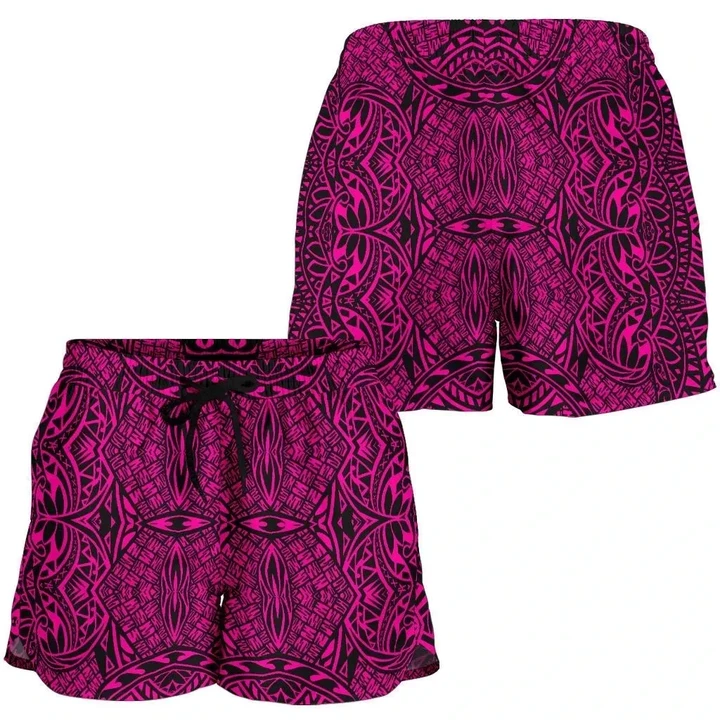 Alohawaii Short - Polynesian Lauhala Mix Pink Women's Short