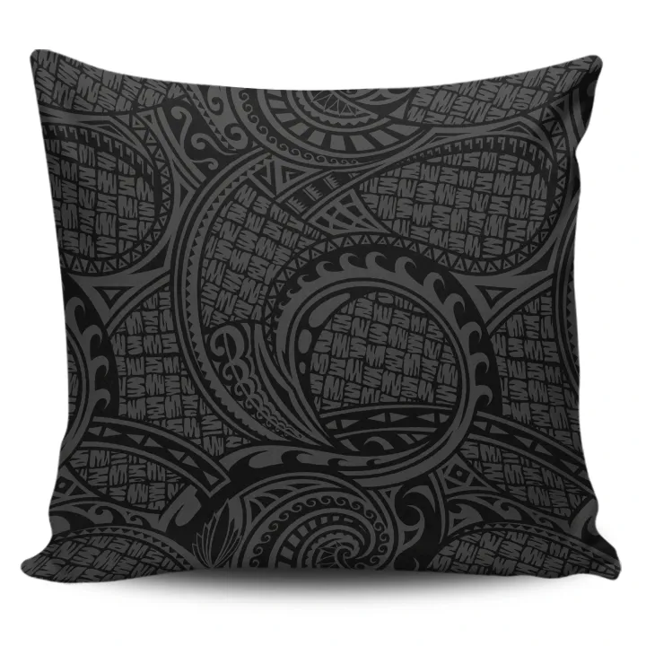 Alohawaii Home Set - Hawaii Pillow Case Polynesian Maori Lauhala Gray
