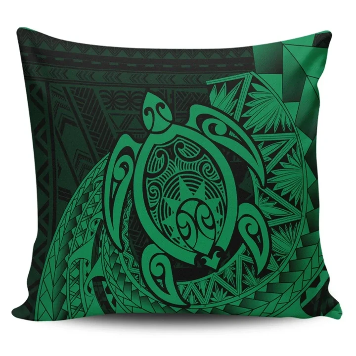 Alohawaii Home Set - Hawaii Polynesian Turtle Pillow Covers - Green