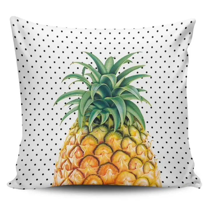 Alohawaii Home Set - Hawaiian Pineapple Polka Dots Background Polynesian Pillow Covers